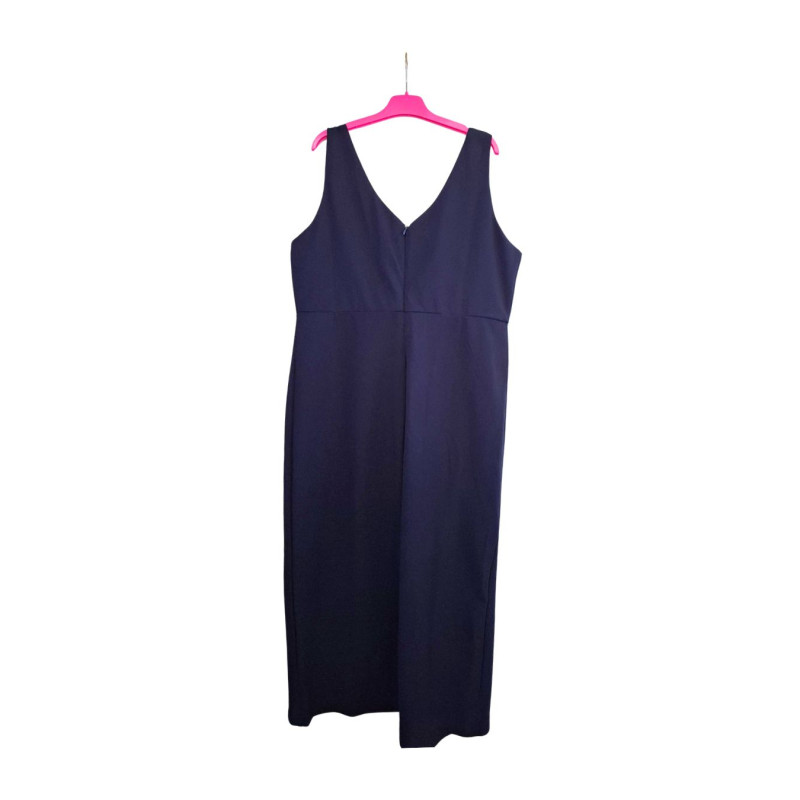 Sukienka damska elegancka granatowa midi kopertowa 2XL