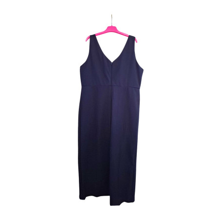 Sukienka damska elegancka granatowa midi kopertowa 2XL