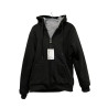 Czarna bluza na zamek ocieplana hoodie kangurka M