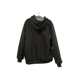 Czarna bluza na zamek ocieplana hoodie kangurka M