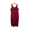 Czerwona sukienka midi elegancka XL