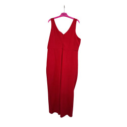 Czerwona sukienka midi elegancka L