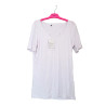 T-shirt damski biały prążkowany XL