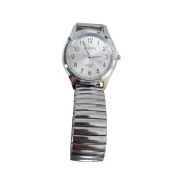Zegarek unisex analogowy JEWELRYWE srebrny elastyczny