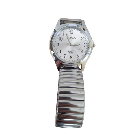 Zegarek unisex analogowy JEWELRYWE srebrny elastyczny