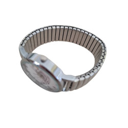 Zegarek analogowy JEWELRYWE srebrny elastyczna bransoleta