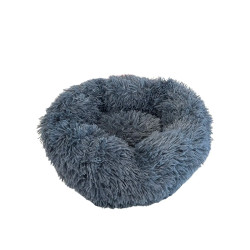 Miękkie legowisko dla psa kota 40 cm szare fluffy