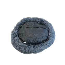 Miękkie legowisko dla psa kota 40 cm szare fluffy