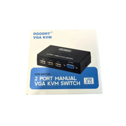 KVM Switch VGA USB 2.0 2 porty przełącznik do 2 komputerów