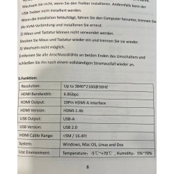 KVM Switch HDMI 4K 4-portowy USB 2.0 DGODRT