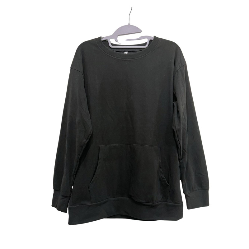 Czarna bluza oversize minimalistyczna z kieszenią M