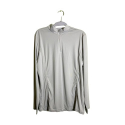 Szara koszulka sportowa 1/4 zip longsleeve XL