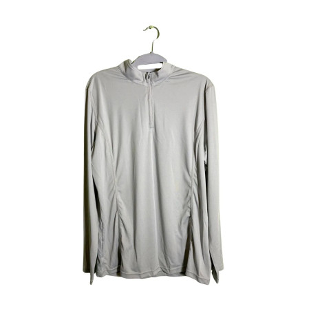 Szara koszulka sportowa 1/4 zip longsleeve XL