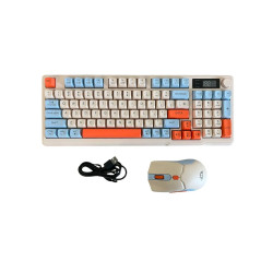 Freewolf T96 Blueberry bezprzewodowa klawiatura i mysz QWERTY
