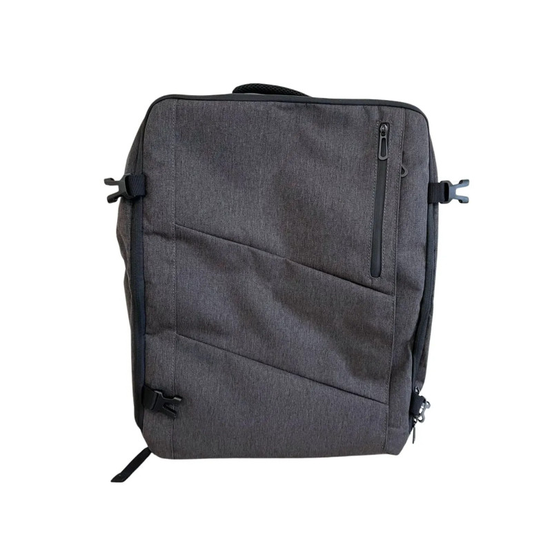 Plecak podróżny do samolotu na laptopa z USB szary 53x42x15 cm