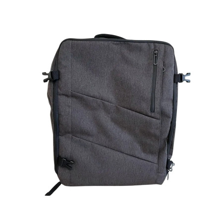 Plecak podróżny do samolotu na laptopa z USB szary 53x42x15 cm