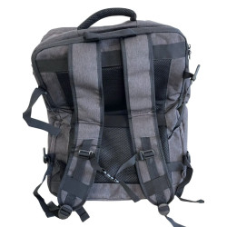 Plecak podróżny do samolotu na laptopa z USB szary 53x42x15 cm