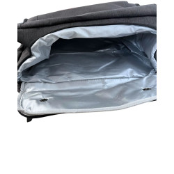 Plecak podróżny do samolotu na laptopa z USB szary 53x42x15 cm