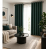 Zasłona aksamitna MIULEE ciemnozielona 140x280 cm | Elegancka zasłona