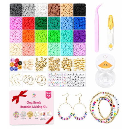 Zestaw Koralików DIY Do Robienia Biżuterii 3866 El.