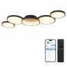 Nowoczesna Lampa Sufitowa LED 50W Smart WiFi Pilot 100 cm Czarna
