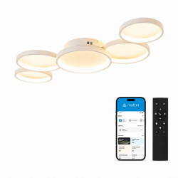 BAYHT Lampa sufitowa LED 50W Smart 100 cm Biała