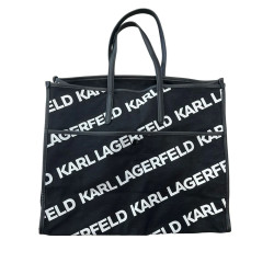 KARL LAGERFELD Torba Shopper Tote Bag Czarna Logo