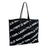 KARL LAGERFELD Torba Shopper Tote Bag Czarna Logo
