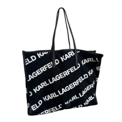 KARL LAGERFELD Torba Shopper Tote Bag Czarna Logo