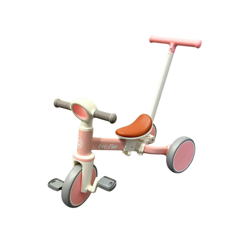 LOL-FUN Rowerek Trójkołowy 5w1 z Drążkiem do Pchania