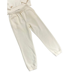 Damski komplet dresowy kremowy XL – bluza + spodnie jogger