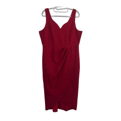 Sukienka damska Missufe bordowa elegancka XL