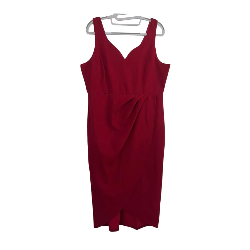Sukienka damska Missufe bordowa elegancka XL