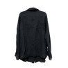 Czarna Koszula Muślinowa Oversize 100% Bawełna XXL