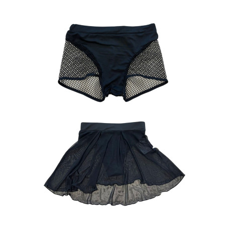 Komplet 2 szt. Spódniczka + Szorty Dancewear – Czarne S
