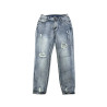 Jeansy Damskie Skinny Przetarcia Jasny Jeans M