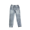 Jeansy Damskie Skinny Przetarcia Jasny Jeans M