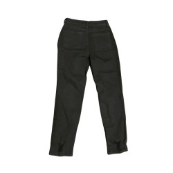 Czarne Jeansy Damskie Skinny z Przetarciami S