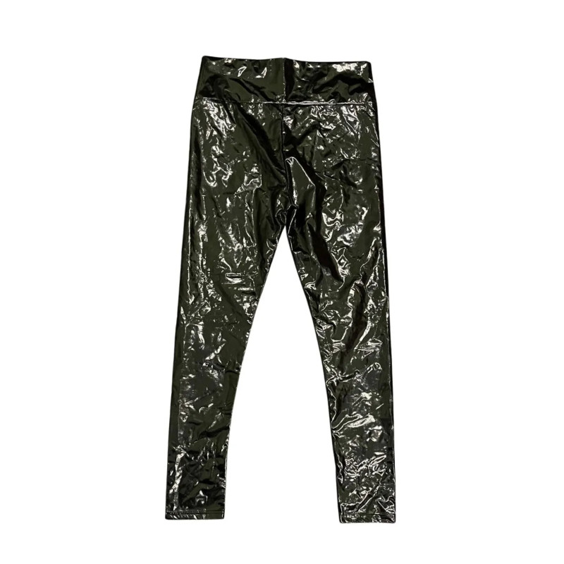 Czarne Legginsy Lakierowane Winylowe Wet Look M