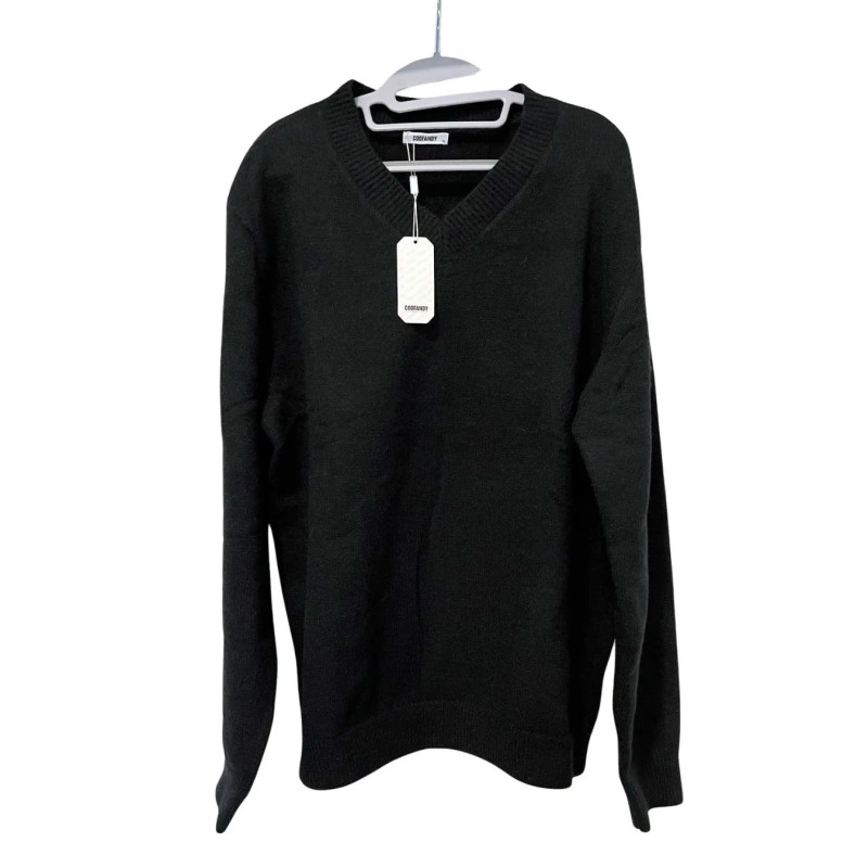 Sweter Damski Cofandy Czarny V-Neck XL