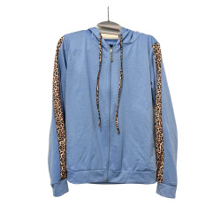 Dres Damski Komplet Niebieski Panterka S Bluza Spodnie