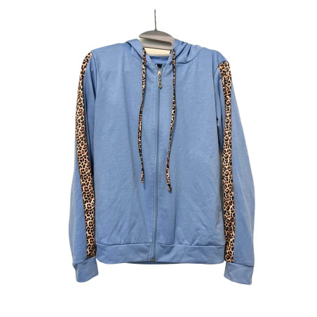 Dres Damski Komplet Niebieski Panterka S Bluza Spodnie