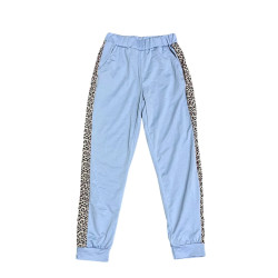 Dres Damski Komplet Niebieski Panterka S Bluza Spodnie