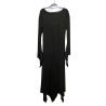 Sukienka Czarna Maxi Halloween Witch Gotycka L