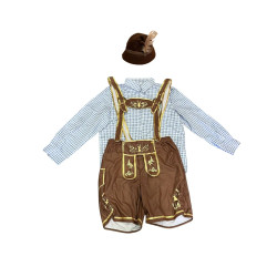 Strój Bawarski Oktoberfest Lederhosen z Kapeluszem L
