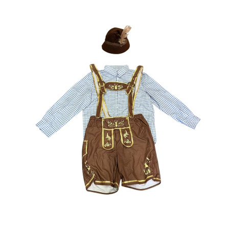 Strój Bawarski Oktoberfest Lederhosen z Kapeluszem L