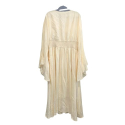Sukienka Medieval Fantasy Gothic Kremowa Maxi L