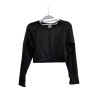 Sportowy Crop Top Damski M Czarny Bluzka Fitness Yoga