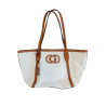 Guess Sebina duża torebka shopper beżowo-brązowa A4