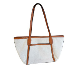 Guess Sebina duża torebka shopper beżowo-brązowa A4